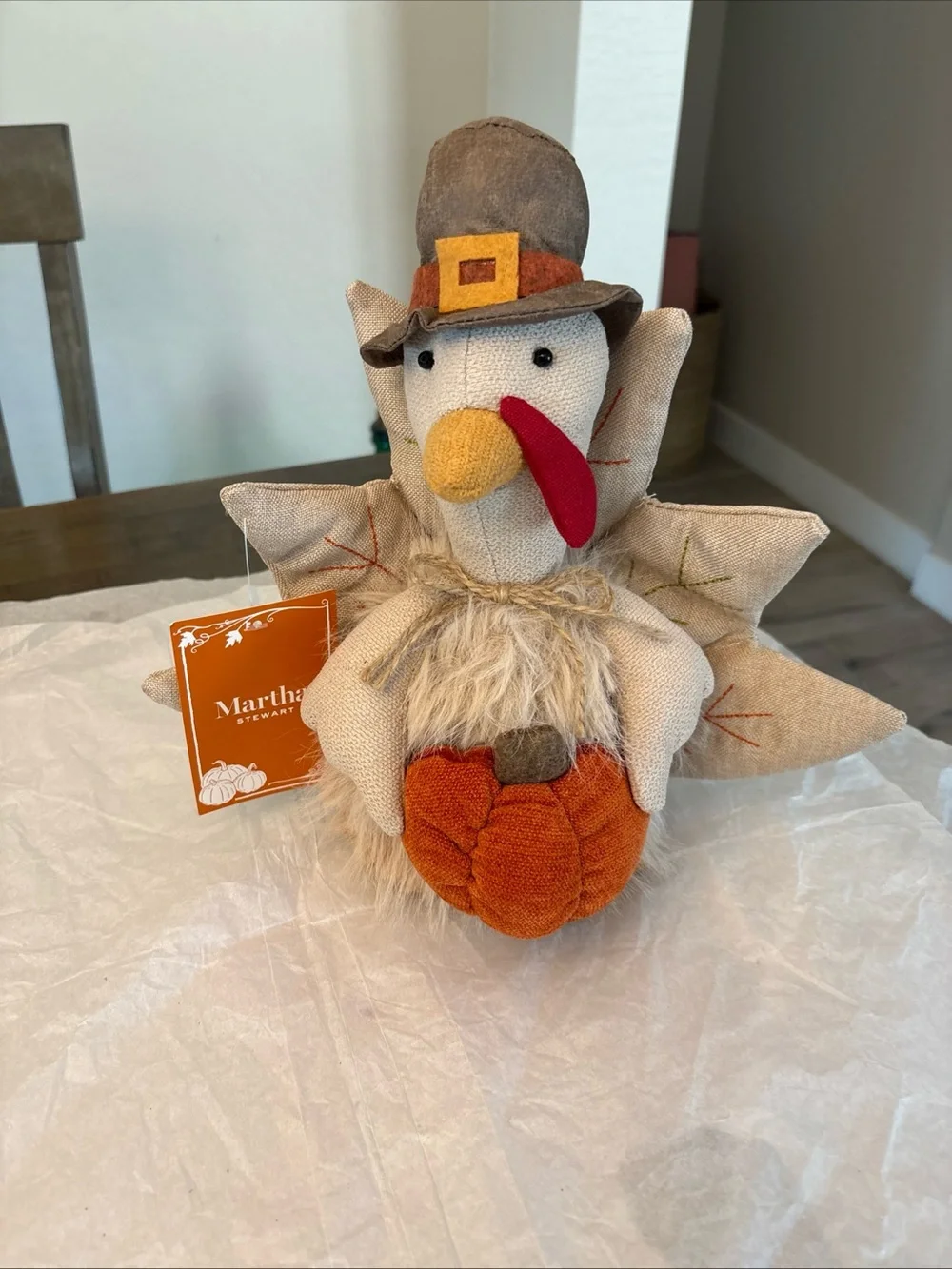 Martha Stewart Thanksgiving Turkey WITH PUMPKIN 11.5 x 11 inches NWT